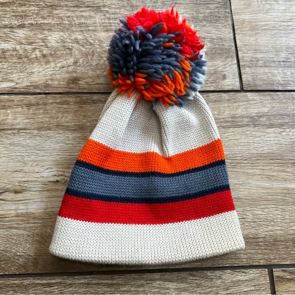 Vintage Smiley Sparks Wool Ski Hat Pom Pom Size OS Made in USA Beanie - Picture 3 of 7